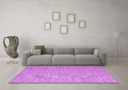 Machine Washable Abstract Pink Contemporary Rug in a Living Room, wshcon2741pnk