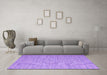 Machine Washable Abstract Purple Contemporary Area Rugs in a Living Room, wshcon2741pur