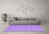 Machine Washable Abstract Purple Contemporary Rug, wshcon2741pur