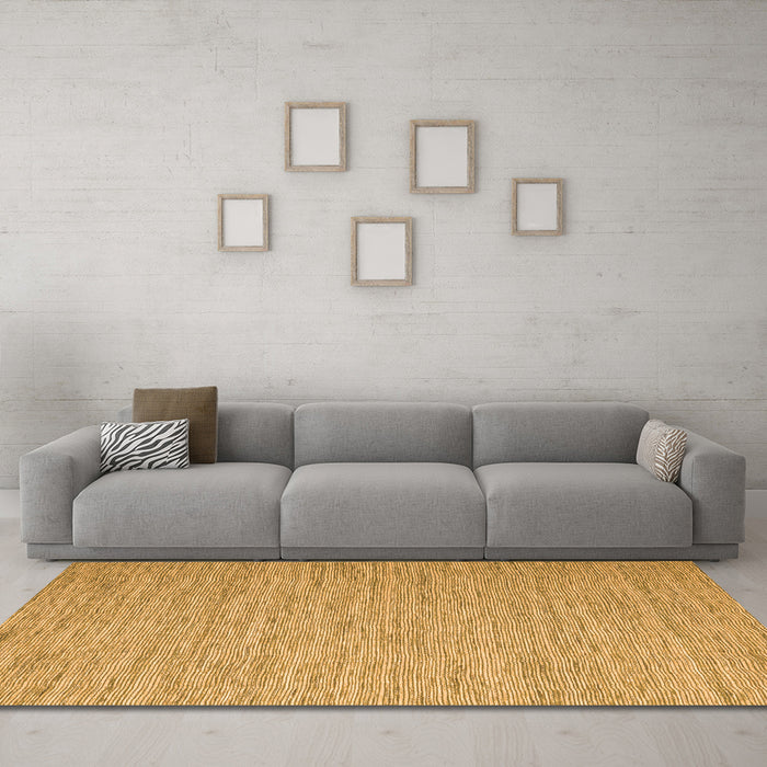 Machine Washable Abstract Orange Contemporary Area Rugs in a Living Room, wshcon2741org