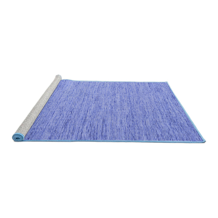Sideview of Machine Washable Abstract Blue Contemporary Rug, wshcon2741blu