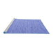 Sideview of Machine Washable Abstract Blue Contemporary Rug, wshcon2741blu