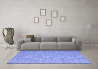 Machine Washable Abstract Blue Contemporary Rug, wshcon2741blu