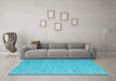 Machine Washable Abstract Light Blue Contemporary Rug in a Living Room, wshcon2741lblu