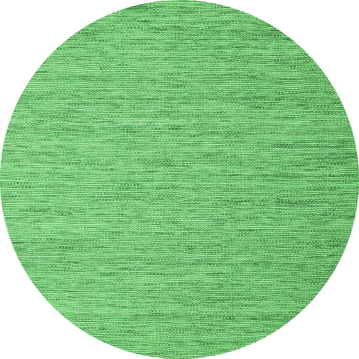 Round Abstract Emerald Green Contemporary Rug, con2741emgrn