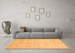 Machine Washable Abstract Orange Contemporary Area Rugs in a Living Room, wshcon2742org