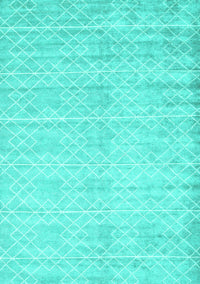 Abstract Turquoise Contemporary Rug, con2742turq