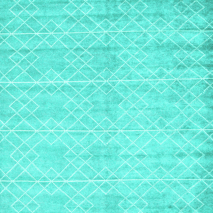 Abstract Turquoise Contemporary Rug, con2742turq