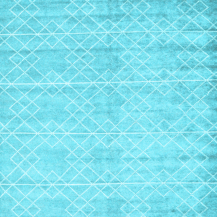 Abstract Light Blue Contemporary Rug, con2742lblu