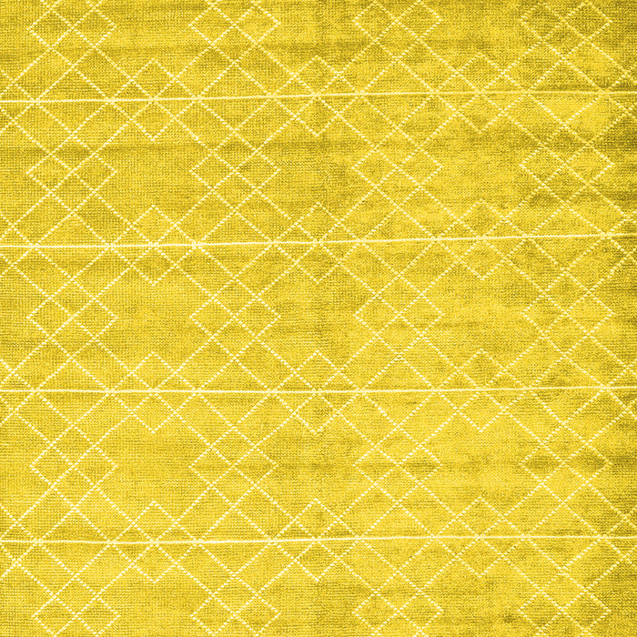 Machine Washable Abstract Yellow Contemporary Rug, wshcon2742yw