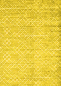 Abstract Yellow Contemporary Rug, con2742yw