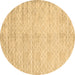 Round Abstract Brown Contemporary Rug, con2742brn