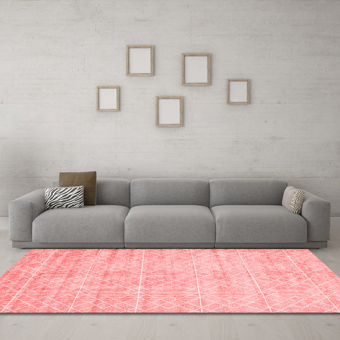 Contemporary Red Washable Rugs