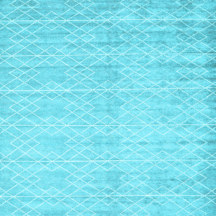 Square Abstract Light Blue Contemporary Rug, con2742lblu