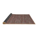 Thickness of Contemporary Bakers Brown Modern Rug, con2743