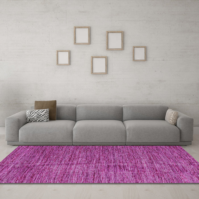 Machine Washable Abstract Pink Contemporary Rug in a Living Room, wshcon2743pnk