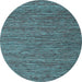 Round Machine Washable Abstract Light Blue Contemporary Rug, wshcon2743lblu