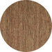 Round Abstract Brown Contemporary Rug, con2743brn