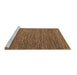 Sideview of Machine Washable Abstract Brown Contemporary Rug, wshcon2743brn