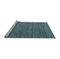 Sideview of Machine Washable Abstract Light Blue Contemporary Rug, wshcon2743lblu