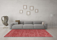 Machine Washable Abstract Red Contemporary Rug, wshcon2743red