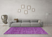 Machine Washable Abstract Purple Contemporary Area Rugs in a Living Room, wshcon2743pur