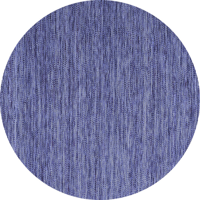 Round Abstract Blue Contemporary Rug, con2743blu