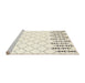 Serging Thickness of Machine Washable Contemporary Lemon Chiffon Beige Rug, wshcon2744