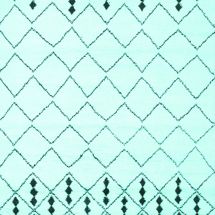 Machine Washable Terrilis Turquoise Contemporary Area Rugs, wshcon2744turq