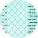 Round Terrilis Turquoise Contemporary Rug, con2744turq