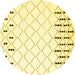 Round Terrilis Yellow Contemporary Rug, con2744yw