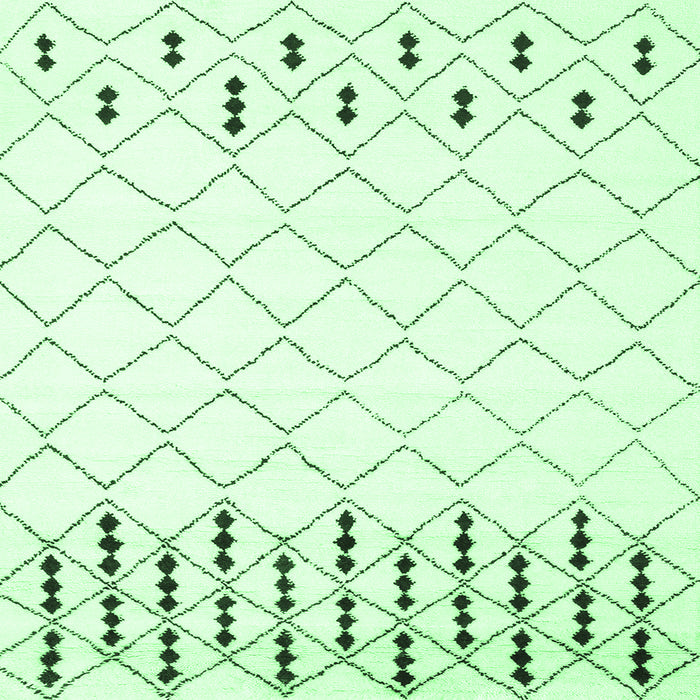 Square Machine Washable Terrilis Emerald Green Contemporary Area Rugs, wshcon2744emgrn