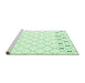 Sideview of Machine Washable Terrilis Emerald Green Contemporary Area Rugs, wshcon2744emgrn