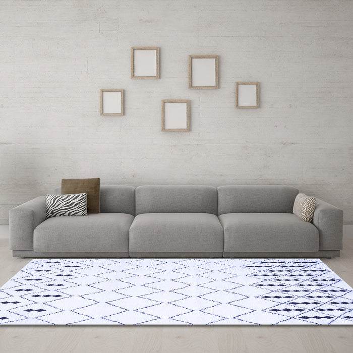 Machine Washable Terrilis Blue Contemporary Rug in a Living Room, wshcon2744blu