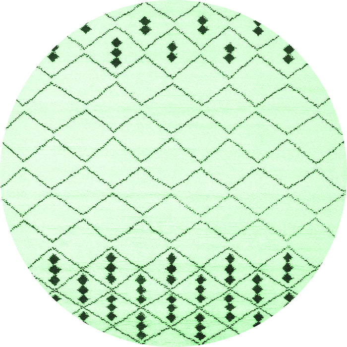Round Terrilis Emerald Green Contemporary Rug, con2744emgrn
