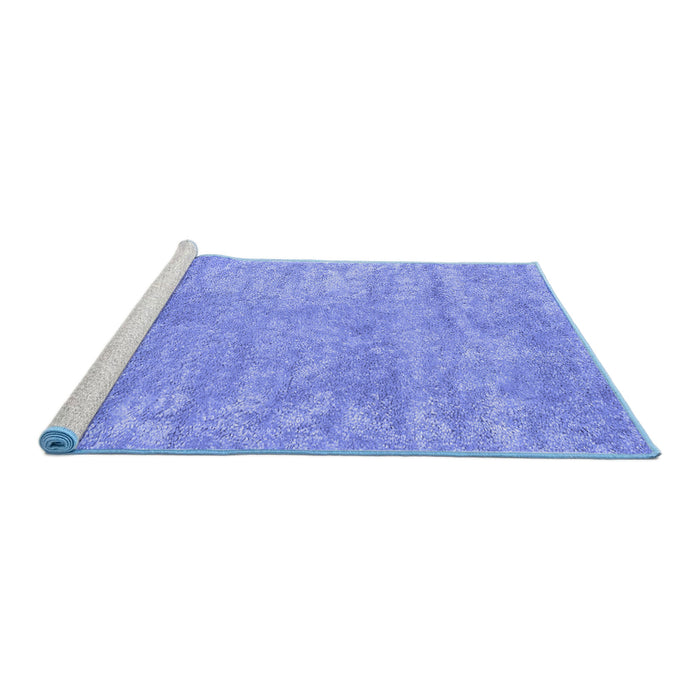 Sideview of Machine Washable Abstract Blue Contemporary Rug, wshcon2745blu