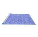 Sideview of Machine Washable Abstract Blue Contemporary Rug, wshcon2745blu