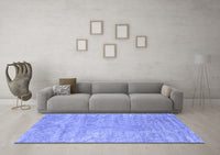 Machine Washable Abstract Blue Contemporary Rug, wshcon2745blu