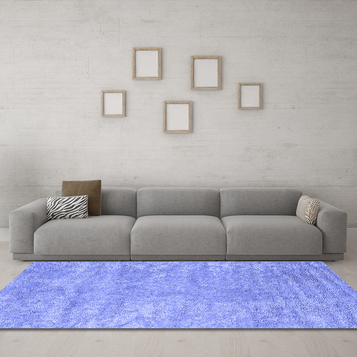 Machine Washable Abstract Blue Contemporary Rug in a Living Room, wshcon2745blu