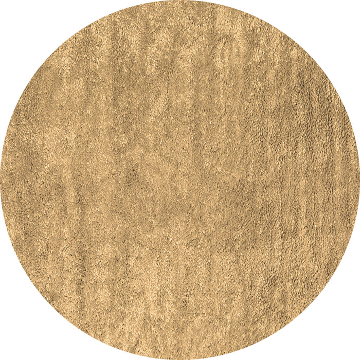 Round Abstract Brown Contemporary Rug, con2745brn