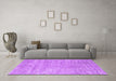 Machine Washable Abstract Purple Contemporary Area Rugs in a Living Room, wshcon2745pur