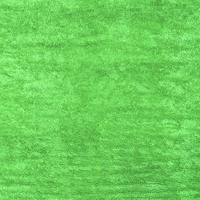 Round Machine Washable Abstract Green Contemporary Area Rugs, wshcon2745grn
