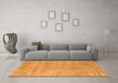 Machine Washable Abstract Orange Contemporary Area Rugs in a Living Room, wshcon2745org