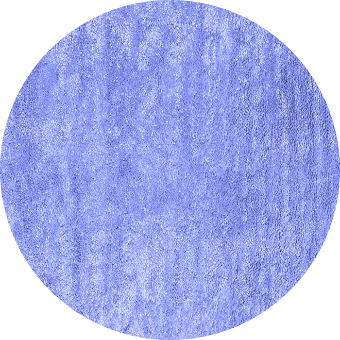 Round Machine Washable Abstract Blue Contemporary Rug, wshcon2745blu