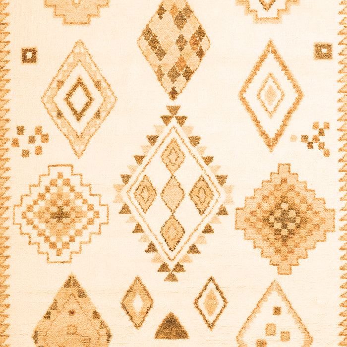 Solid Orange Modern Rug, con2746org
