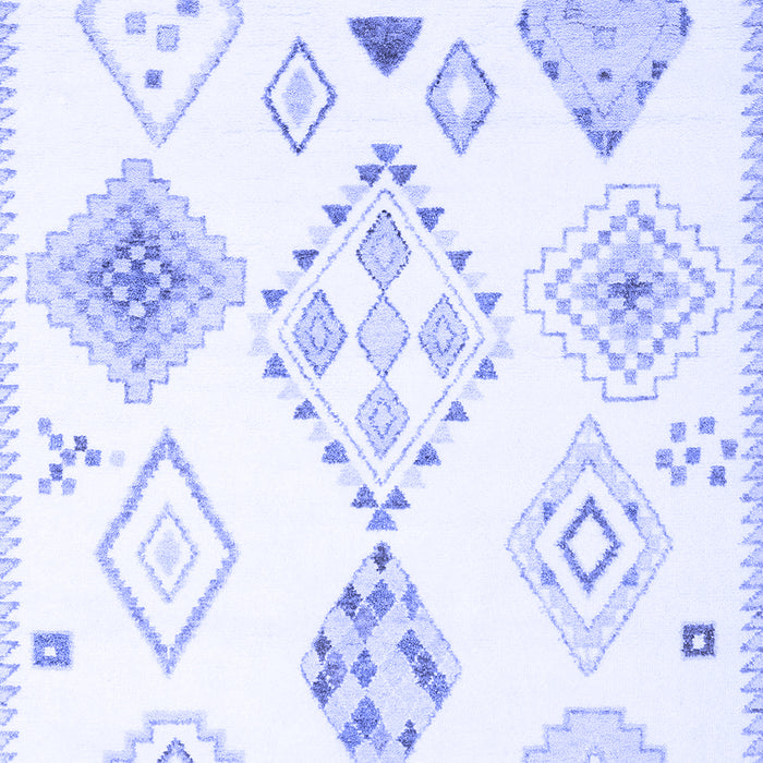 Machine Washable Solid Blue Modern Rug, wshcon2746blu