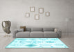 Machine Washable Solid Light Blue Modern Rug in a Living Room, wshcon2746lblu