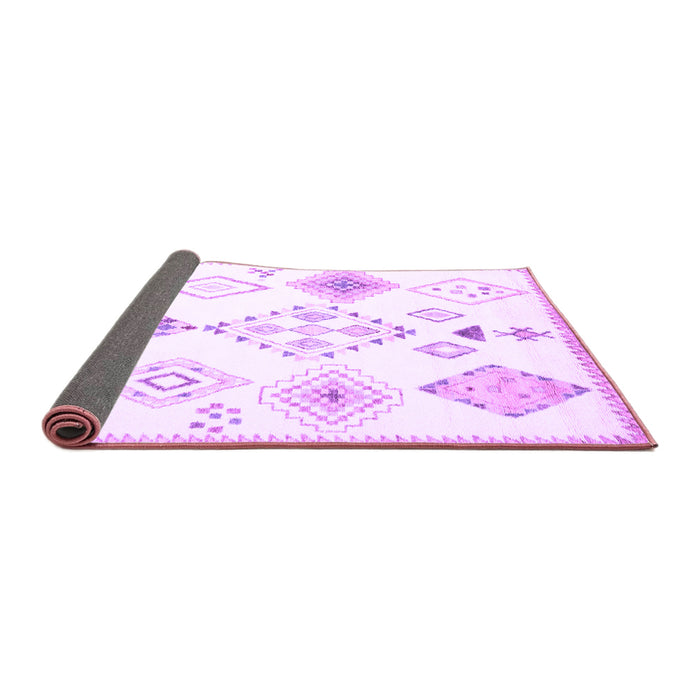 Sideview of Solid Purple Modern Rug, con2746pur