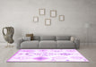 Machine Washable Solid Purple Modern Area Rugs in a Living Room, wshcon2746pur