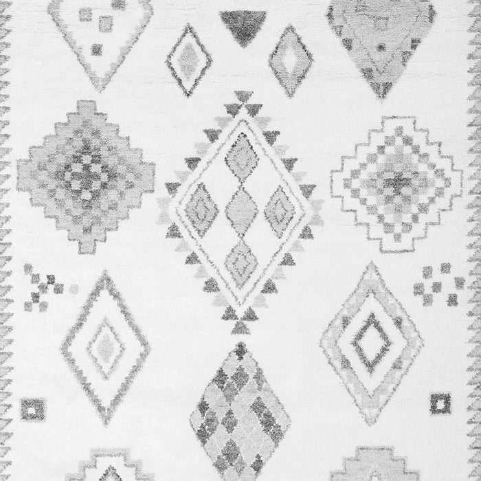 Serging Thickness of Machine Washable Solid Gray Modern Rug, wshcon2746gry